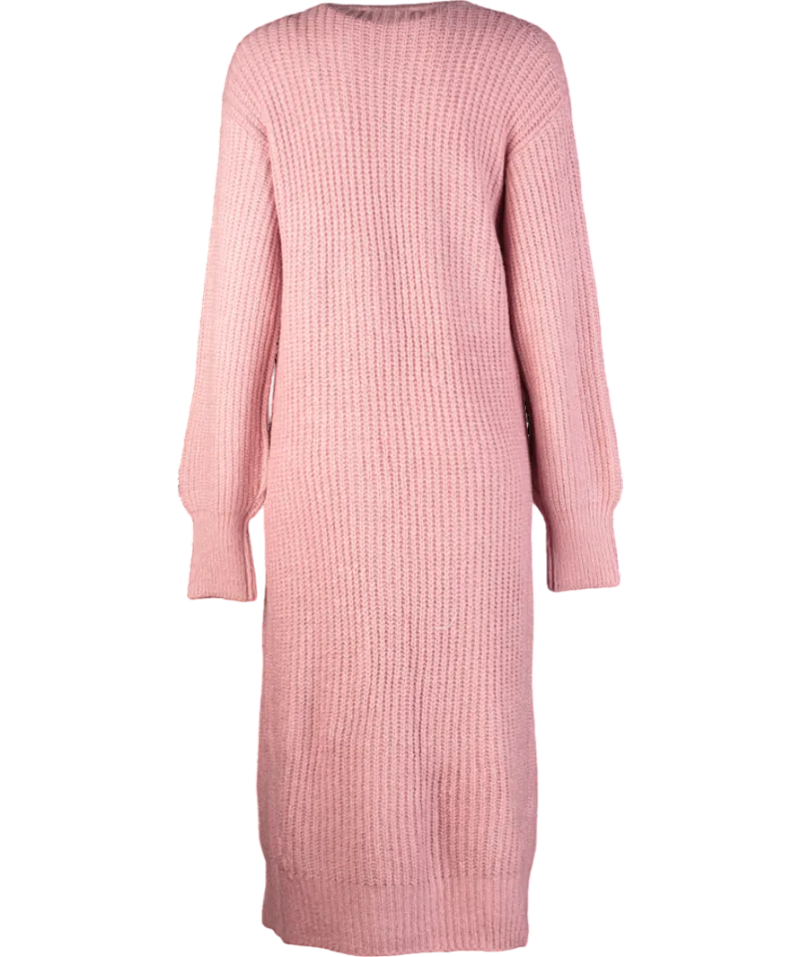 ZARA Pink Longline Cardigan UK S